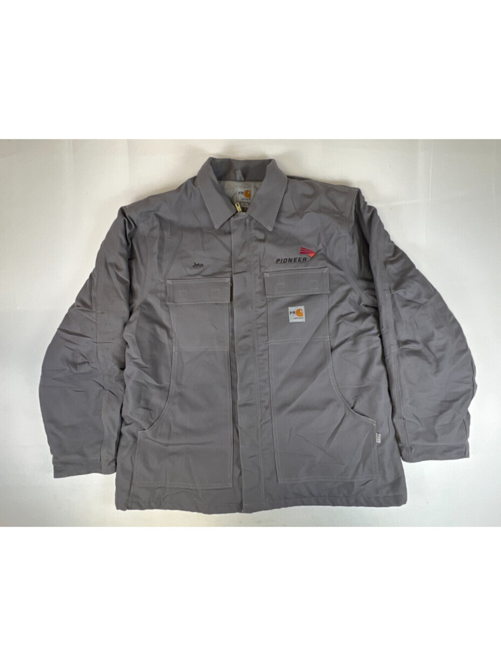 Carhartt FR Duck Traditional Coat 101618 Men XL Gray Utility Quilted Lined